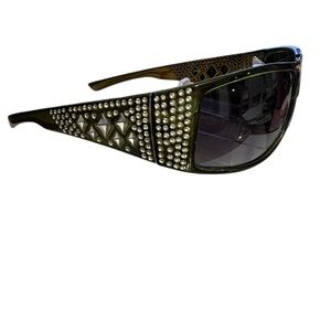 2 for $30 Mix and Match Diamond Eyewear Green With Rhinestones Sunglasses